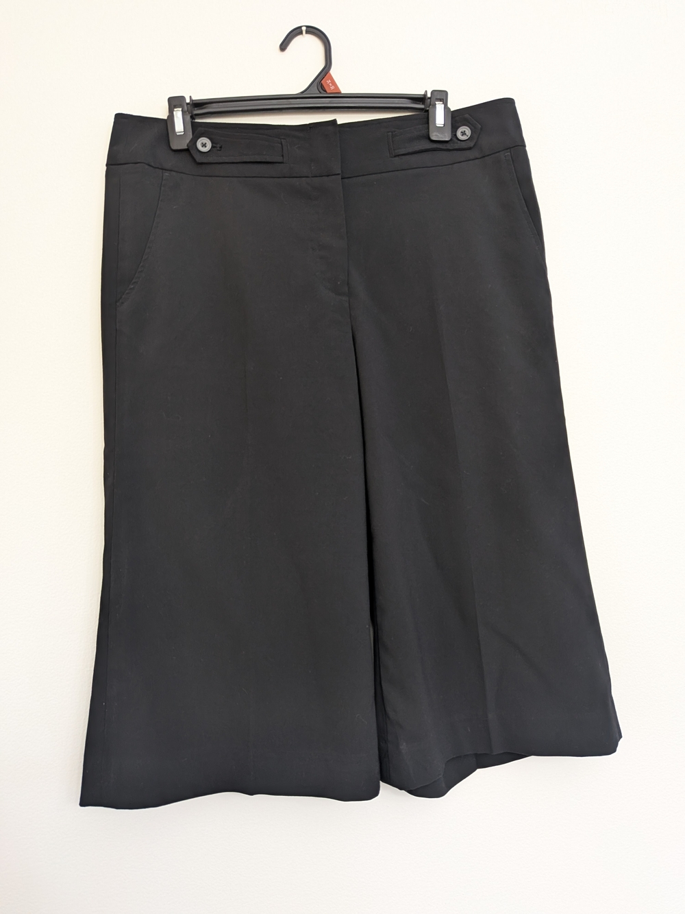 Willi Smith Culottes Black High-Rise Wide Leg Pants - Picture 4 of 7